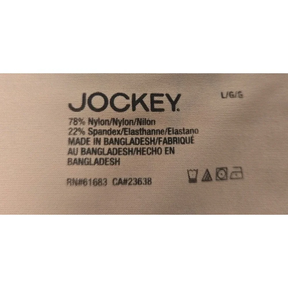 Jockey Brief Panties LARGE Microfiber Stretch Beige Silky Feel Moisture Wicking